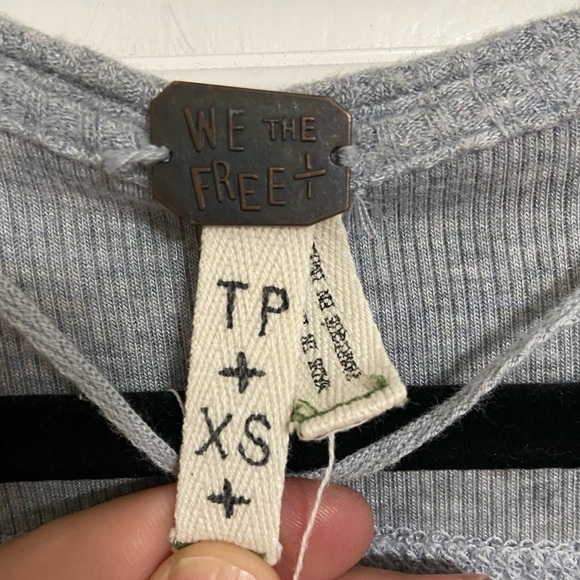 Free People Movement women's XS baby blue heather waffle knit long sleeve - Picture 9 of 10